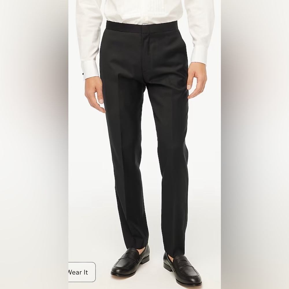 J. Crew Factory Slim-Fit Thompson Tuxedo Pant in Wool